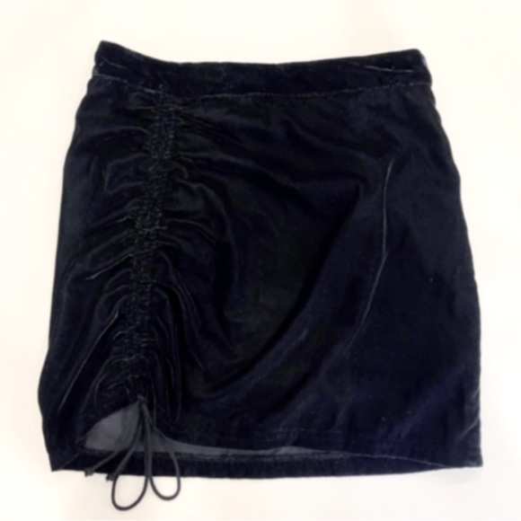 Free People Black Velvet Vivienne Mini Skirt - Picture 5 of 11